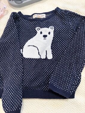 Tucker + Tate Navy and White Polar Bear Knit Sweater